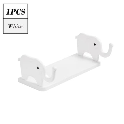 Bathroom Shelf Shower Storage Rack for Soap Shampoo Organizer Little Elephant Shelves No Drilling Cosmetics Holder Home Decor