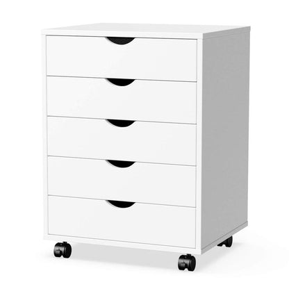 Sweetfurniture 7 Drawer Chest- Dressers Storage Cabinets Wooden Dresser Mobile Cabinet with Wheels Bedroom Organizer Drawers for Office, Home Officecabinet