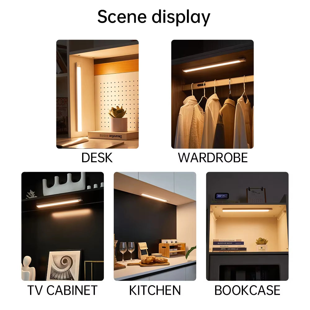 Night Light Led Light under Cabinet Light Motion Sensor Night Light Closet Light Cabinet Kitchen Lighting Magnetic Night Light