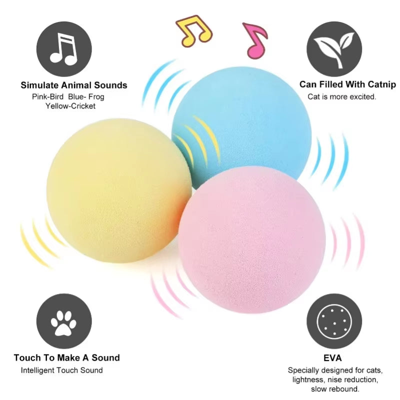 Youpin  Smart Cat Ball Toys Interactive Catnip Pets Playing Ball Cats Training Toy Pets Squeaky Supplies Products Toy Cats