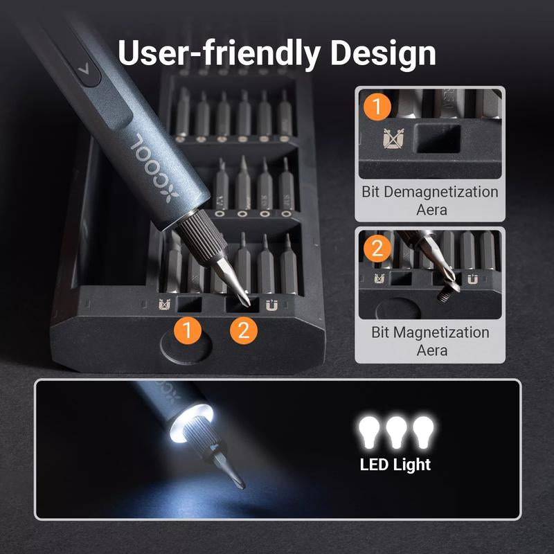 Xcool Mini Electric Precision Screwdriver Set for Computer and Watch Repair