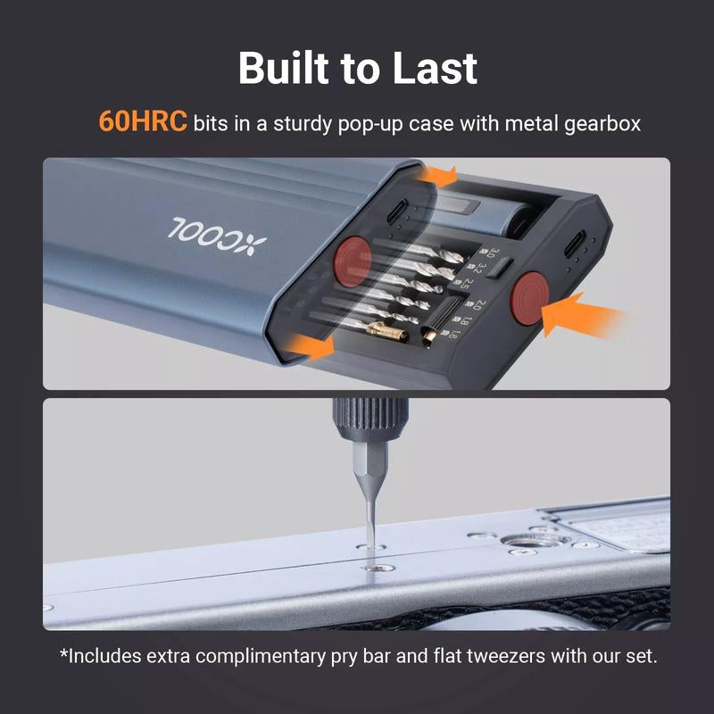 Xcool Mini Electric Precision Screwdriver Set for Computer and Watch Repair