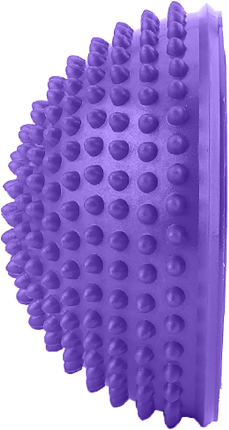 Foot Massage Ball, Anti-Slip Half Ball Massage Mat Exercise Balance Pods Spiky Point for Gym Yoga Pilates(Purple)