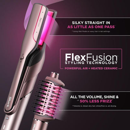 Shark Flexfusion Straight, Air + Ceramic Styling & Drying System for Straight & Wavy Hair + Scalp Shield Mode