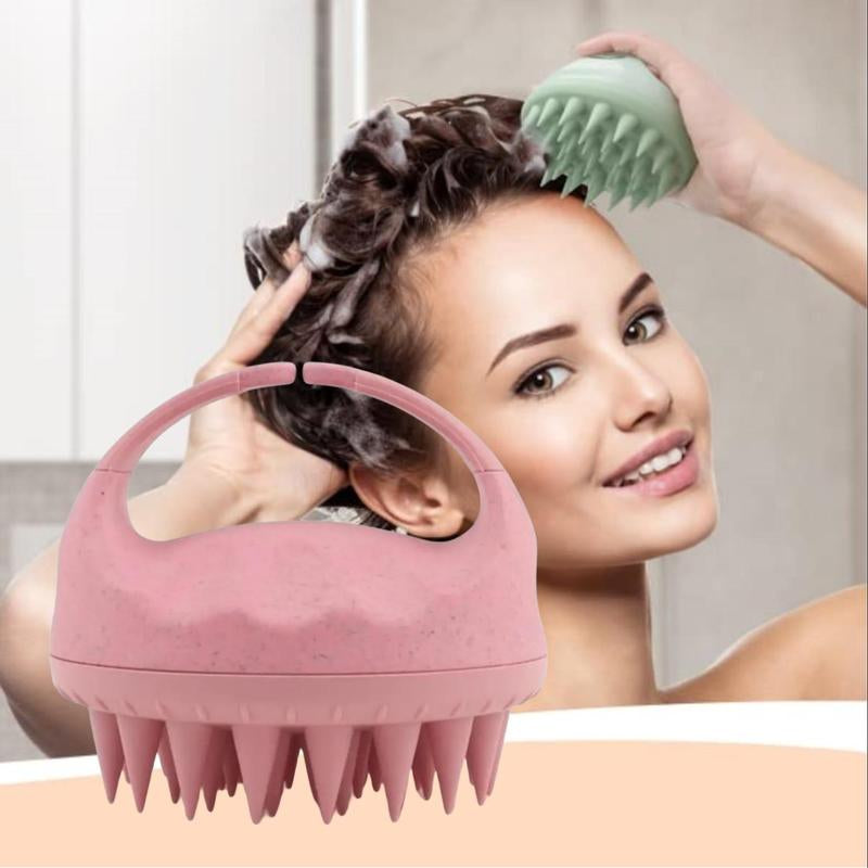 Haircare Scalp Massager with Handle, Scalp Scrubber Shampoo Brush, Head Washer Brush, Comfort Body Care Tool, Manual Massage Tools for Shower, Bathroom Accessories