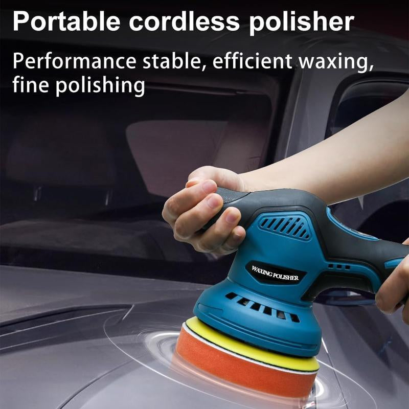 Cordless Car Buffer Polisher with 12V Lithium Rechargeable Battery*2, Cordless Polisher with 8 Variable Speeds, Cordless Buffer Polisher for Car Detailing, Polishing Tools, Polishing Accessories for Men