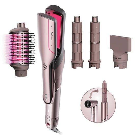 Shark Flexfusion Straight, Air + Ceramic Styling & Drying System for Straight & Wavy Hair + Scalp Shield Mode